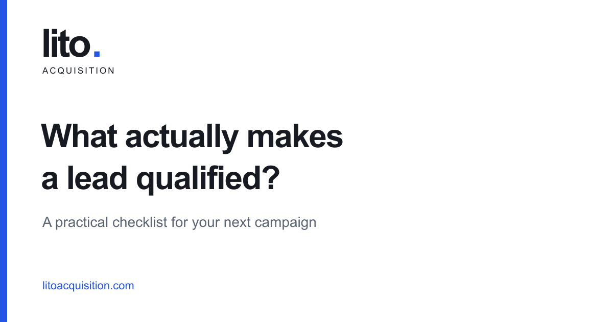 What actually makes a lead qualified?